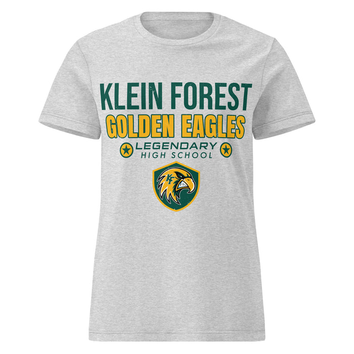 Klein Forest High School Golden Eagles Women's Sport Grey SoftStyle T-shirt 003