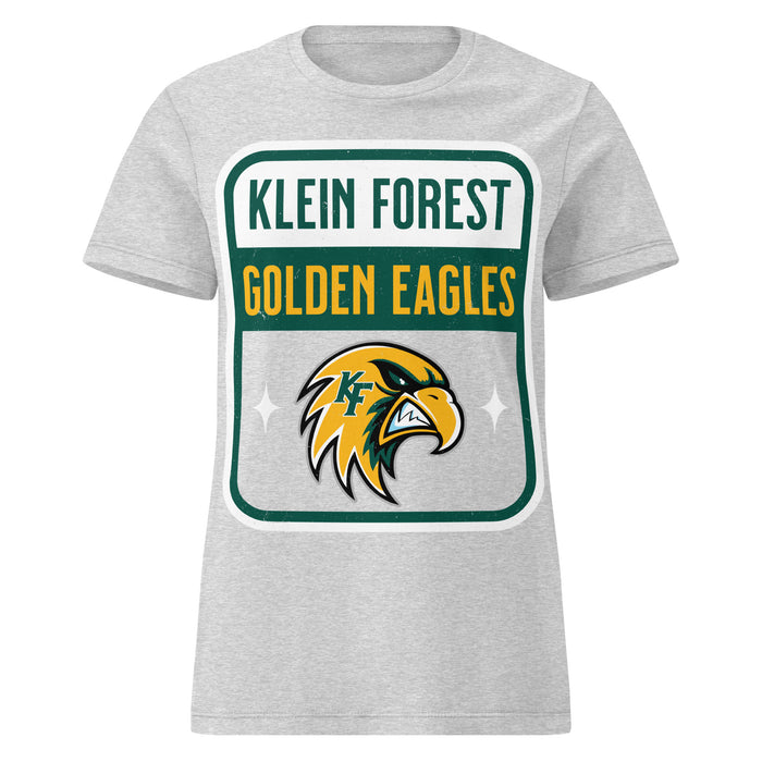 Klein Forest High School Golden Eagles Women's Sport Grey SoftStyle T-shirt 001