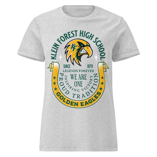 Klein Forest High School Golden Eagles Women's Sport Grey SoftStyle T-shirt 229