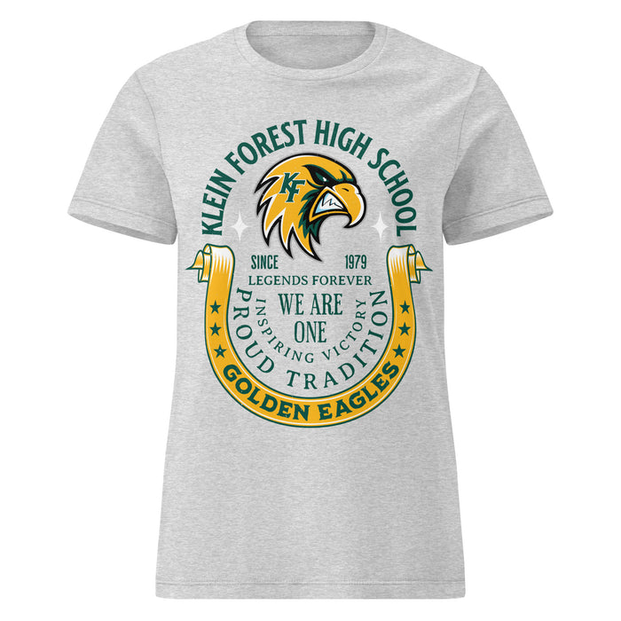 Klein Forest High School Golden Eagles Women's Sport Grey SoftStyle T-shirt 229