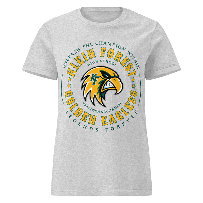 Klein Forest High School Golden Eagles Women's Sport Grey SoftStyle T-shirt 214
