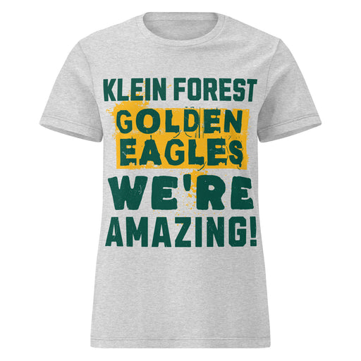 Klein Forest High School Golden Eagles Women's Sport Grey SoftStyle T-shirt 231