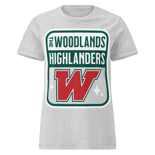 The Woodlands High School Highlanders Women's Sport Grey SoftStyle T-shirt 001