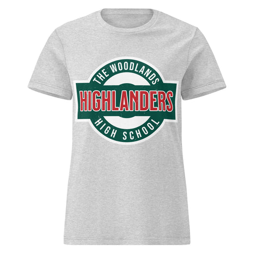 The Woodlands High School Highlanders Women's Sport Grey SoftStyle T-shirt 011