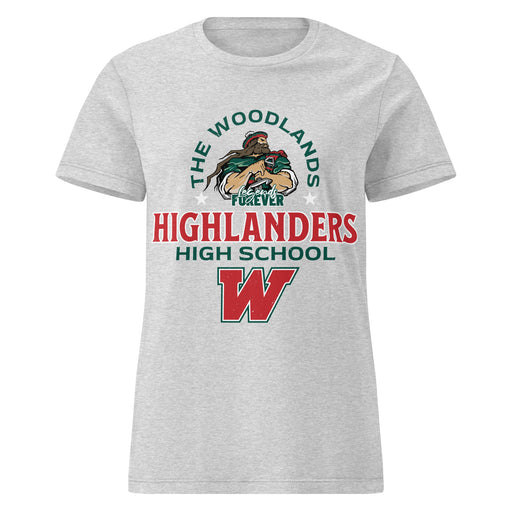 The Woodlands High School Highlanders Women's Sport Grey SoftStyle T-shirt 222