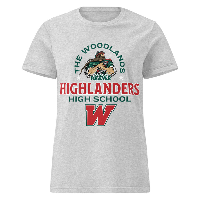 The Woodlands High School Highlanders Women's Sport Grey SoftStyle T-shirt 222