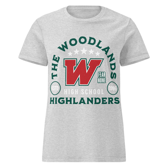 The Woodlands High School Highlanders Women's Sport Grey SoftStyle T-shirt 208