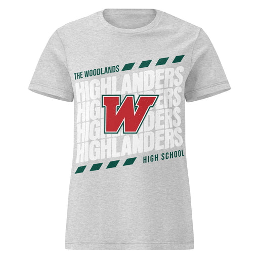 The Woodlands High School Highlanders Women's Sport Grey SoftStyle T-shirt 223