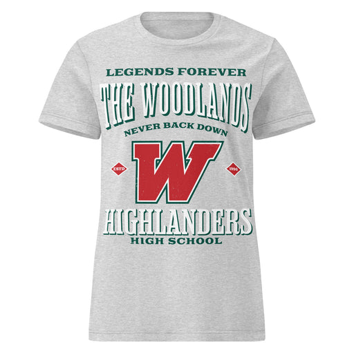 The Woodlands High School Highlanders Women's Sport Grey SoftStyle T-shirt 230