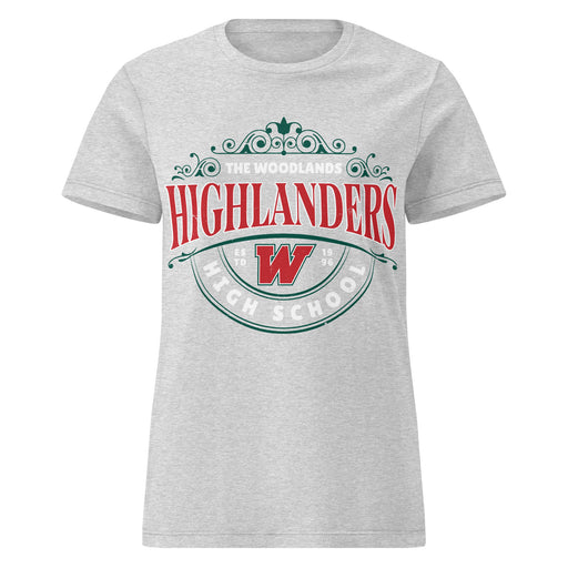 The Woodlands High School Highlanders Women's Sport Grey SoftStyle T-shirt 211