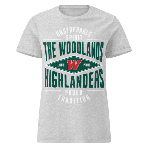 The Woodlands High School Highlanders Women's Sport Grey SoftStyle T-shirt 210