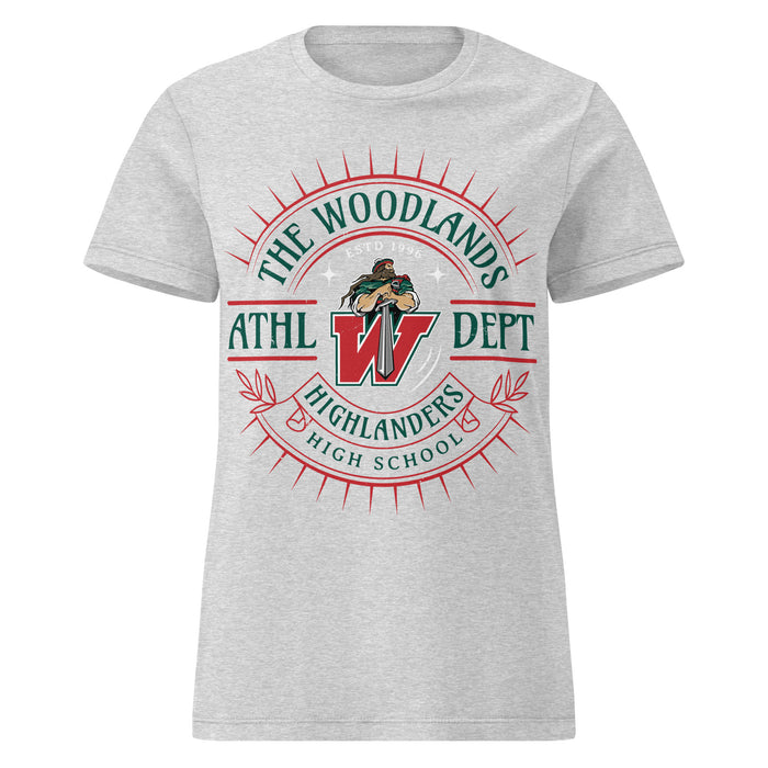 The Woodlands High School Highlanders Women's Sport Grey SoftStyle T-shirt 201