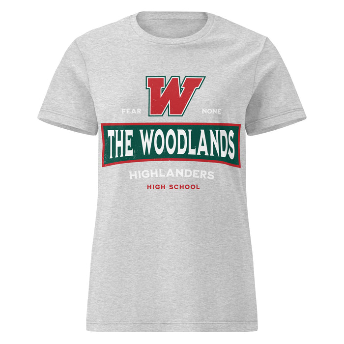 The Woodlands High School Highlanders Women's Sport Grey SoftStyle T-shirt 202