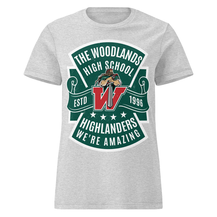 The Woodlands High School Highlanders Women's Sport Grey SoftStyle T-shirt 207