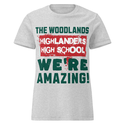 The Woodlands High School Highlanders Women's Sport Grey SoftStyle T-shirt 231