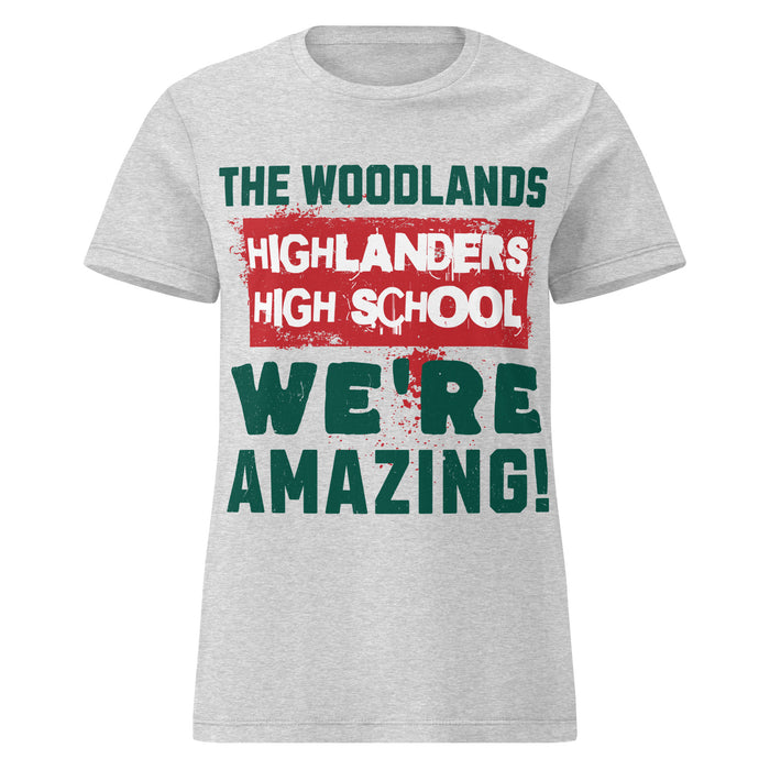The Woodlands High School Highlanders Women's Sport Grey SoftStyle T-shirt 231