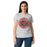 Front view of North Shore High School Mustangs Women's Grey SoftStyle T-shirt 224