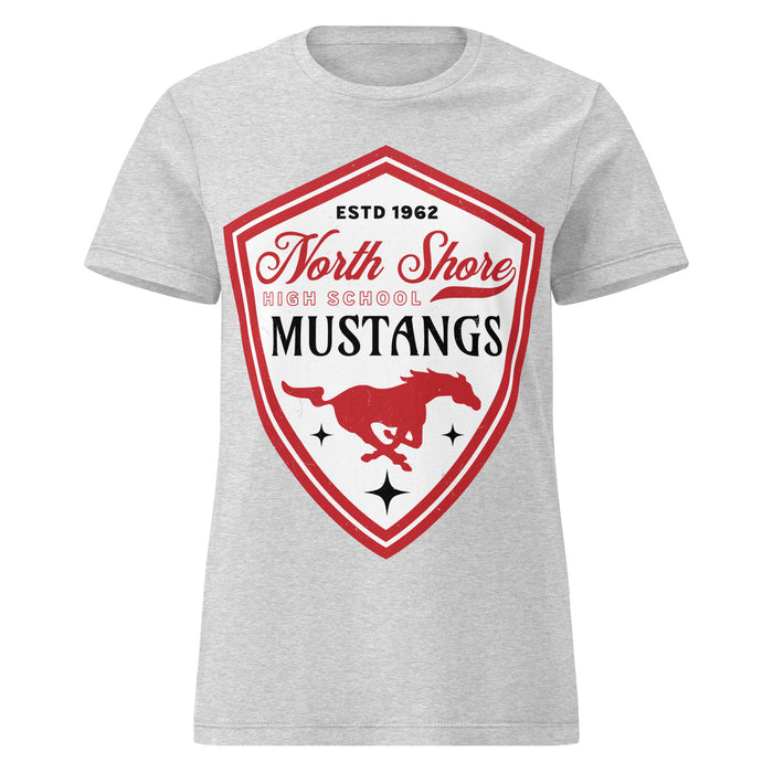 North Shore High School Mustangs Women's Grey SoftStyle T-shirt 225