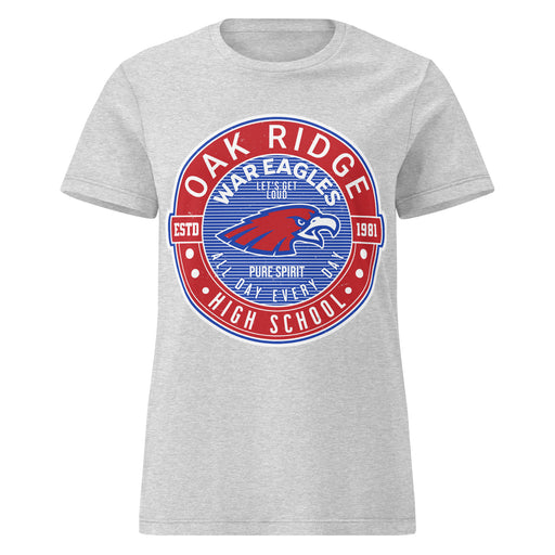 Oak Ridge High School War Eagles Women's Grey SoftStyle T-shirt 224