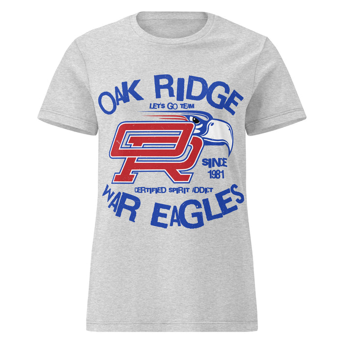 Oak Ridge High School War Eagles Women's Grey SoftStyle T-shirt 228