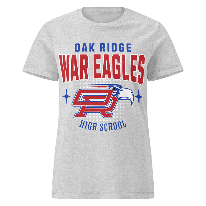 Oak Ridge High School War Eagles Women's Grey SoftStyle T-shirt 204