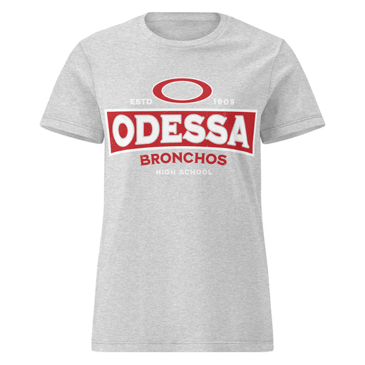 Odessa High School Bronchos Women's Grey SoftStyle T-shirt 202