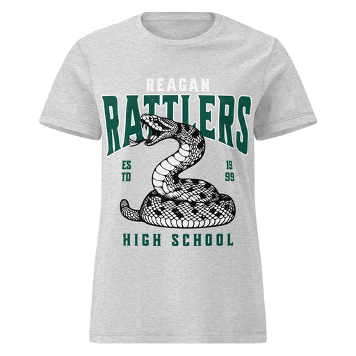 Reagan High School Rattlers Women's Grey SoftStyle T-shirt 213