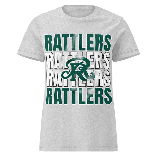 Reagan High School Rattlers Women's Grey SoftStyle T-shirt 233