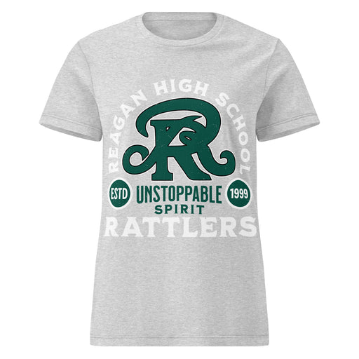 Reagan High School Rattlers Women's Grey SoftStyle T-shirt 208