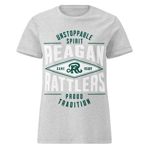 Reagan High School Rattlers Women's Grey SoftStyle T-shirt 210