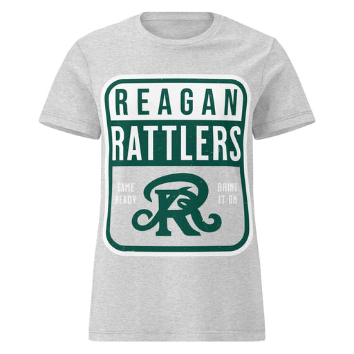 Reagan High School Rattlers Women's Grey SoftStyle T-shirt 001