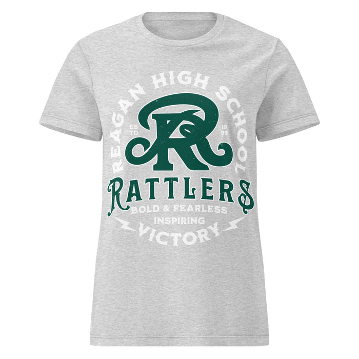 Reagan High School Rattlers Women's Grey SoftStyle T-shirt 206