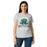 Woman wearing Reagan High School Rattlers Women's Grey SoftStyle T-shirt 206