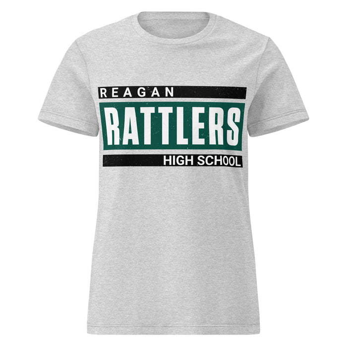 Reagan High School Rattlers Women's Grey SoftStyle T-shirt 098