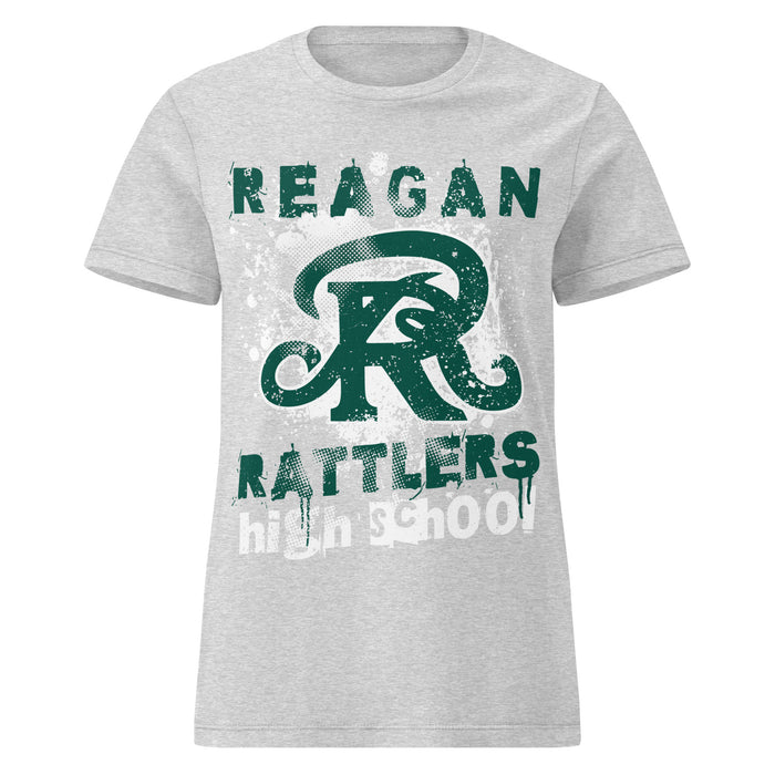 Reagan High School Rattlers Women's Grey SoftStyle T-shirt 205