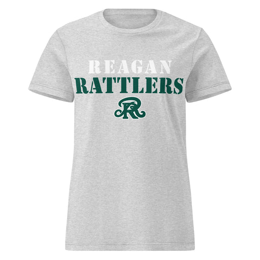 Reagan High School Rattlers Women's Grey SoftStyle T-shirt 017