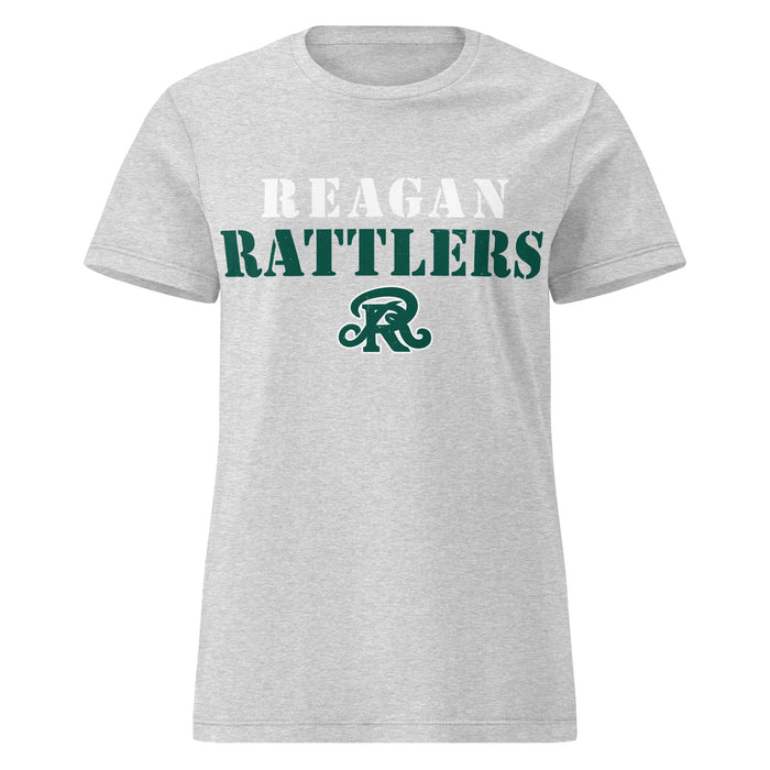 Reagan High School Rattlers Women's Grey SoftStyle T-shirt 017