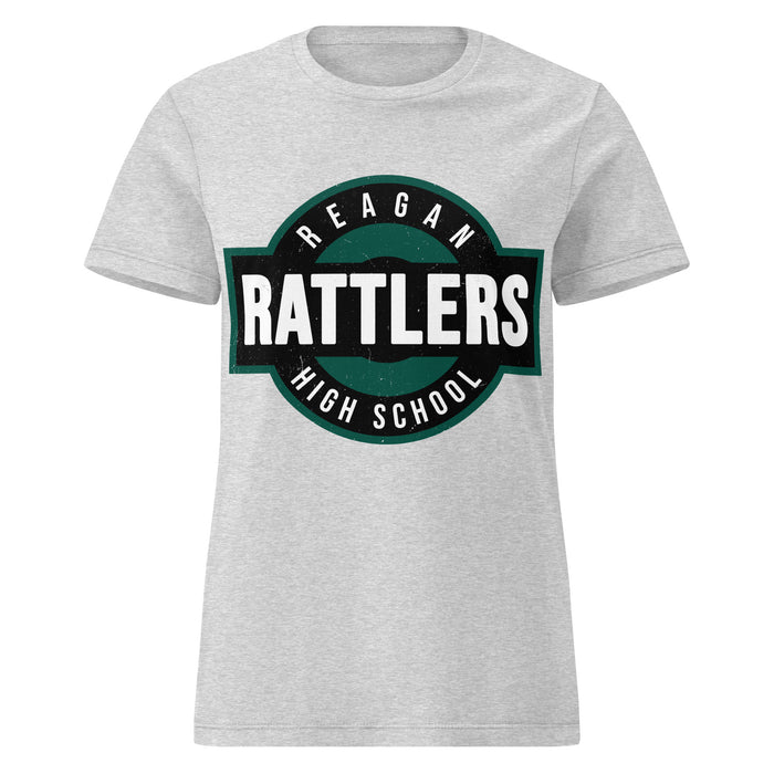 Reagan High School Rattlers Women's Grey SoftStyle T-shirt 098