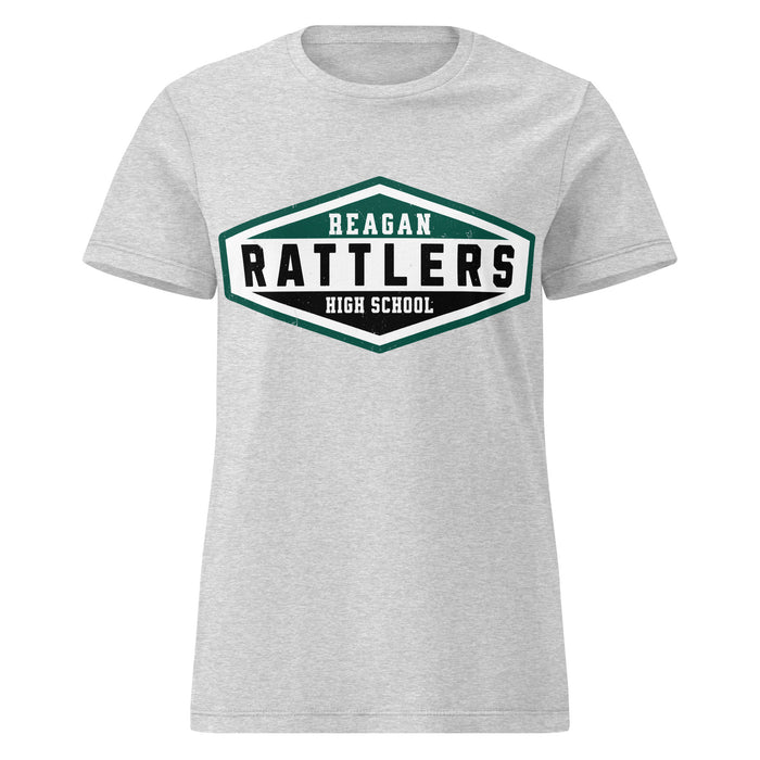 Reagan High School Rattlers Women's Grey SoftStyle T-shirt 009