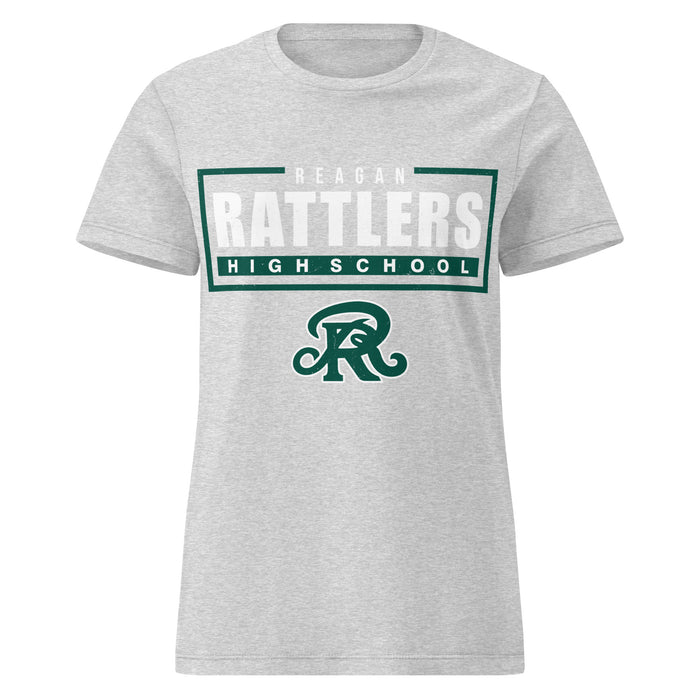 Reagan High School Rattlers Women's Grey SoftStyle T-shirt 049