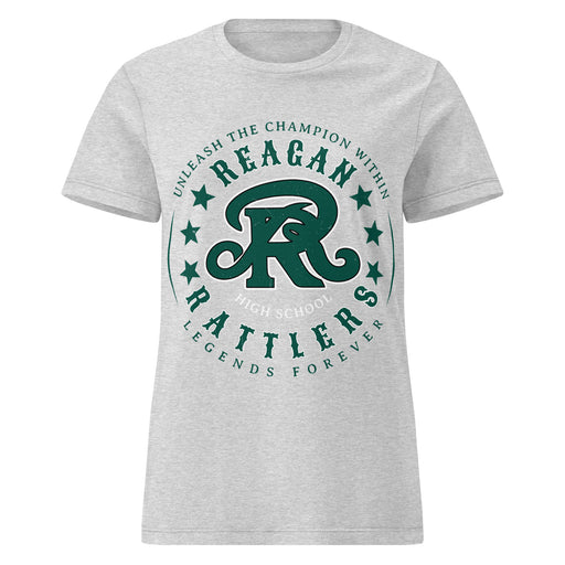 Reagan High School Rattlers Women's Grey SoftStyle T-shirt 214