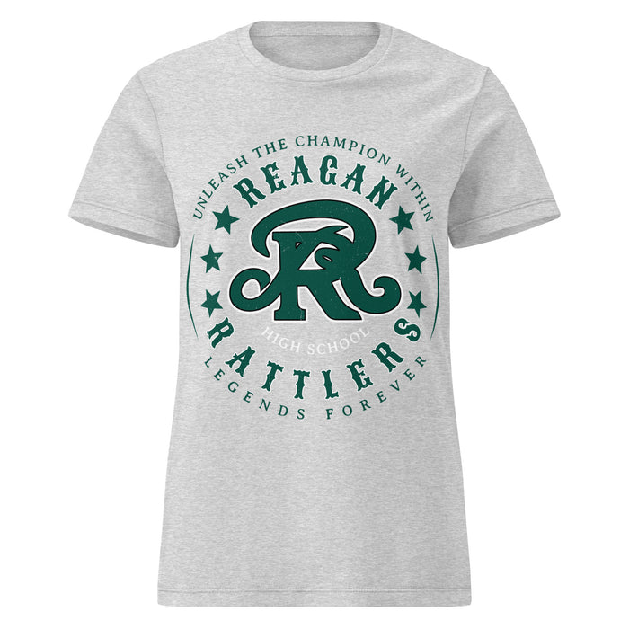 Reagan High School Rattlers Women's Grey SoftStyle T-shirt 214