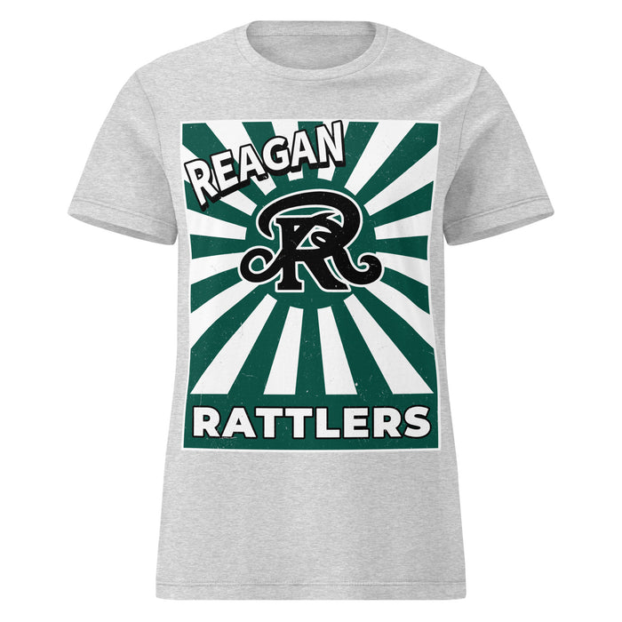 Reagan High School Rattlers Women's Grey SoftStyle T-shirt 226