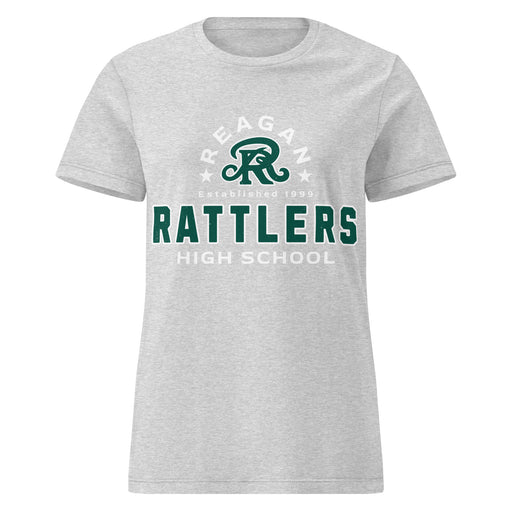 Reagan High School Rattlers Women's Grey SoftStyle T-shirt 222