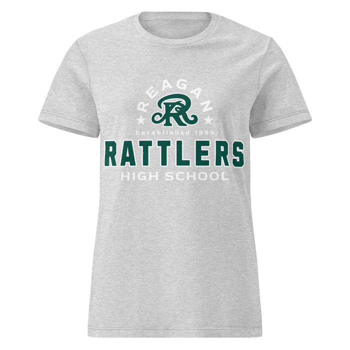 Reagan High School Rattlers Women's Grey SoftStyle T-shirt 222