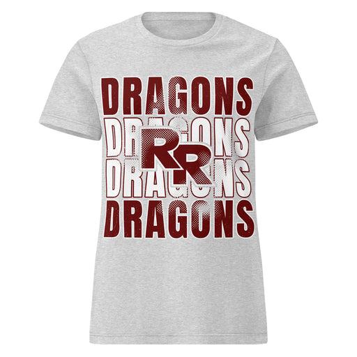 Round Rock High School Dragons Women's Grey SoftStyle T-shirt 233