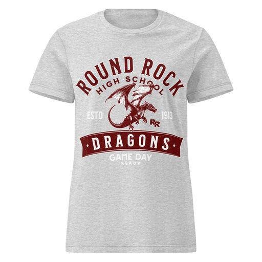 Round Rock High School Dragons Women's Grey SoftStyle T-shirt 221