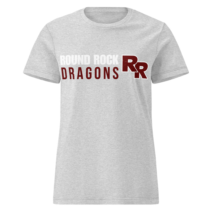 Round Rock High School Dragons Women's Grey SoftStyle T-shirt 200