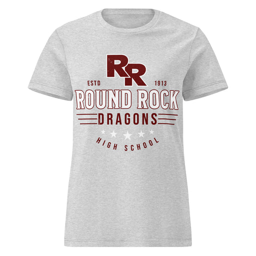 Round Rock High School Dragons Women's Grey SoftStyle T-shirt 217