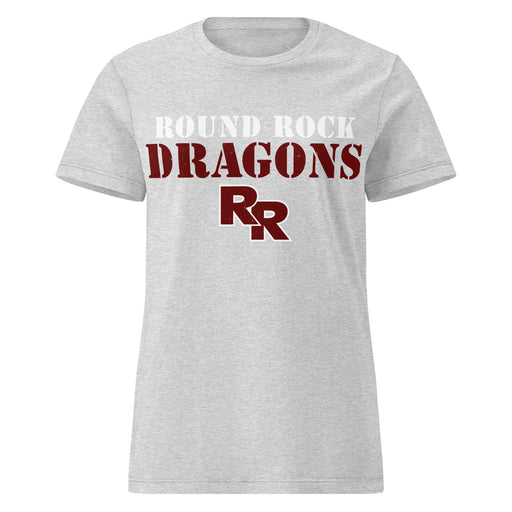 Round Rock High School Dragons Women's Grey SoftStyle T-shirt 017